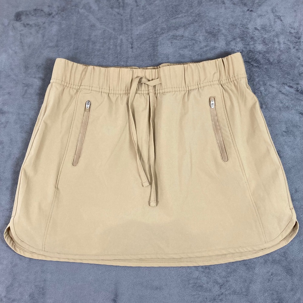 Reel Legends Womens Tan Performance Skort Hiking Fishing Golf Size S